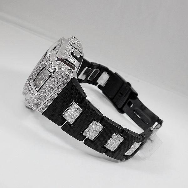 画像3: G-Shock Custom by G-BALLER | DW6900 Rhodium Coating Center Bracelet Diamond