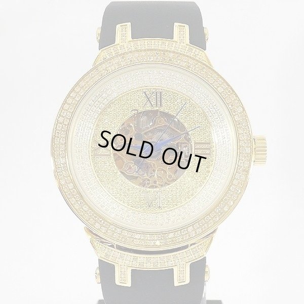 画像1: Joe Rodeo Master JJM72 Diamond 2.2ct Skeleton Dial Rubber Gold Coating