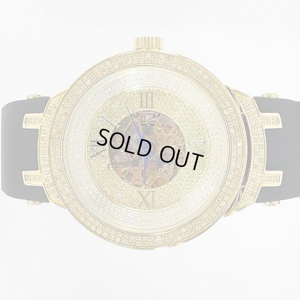 画像2: Joe Rodeo Master JJM72 Diamond 2.2ct Skeleton Dial Rubber Gold Coating