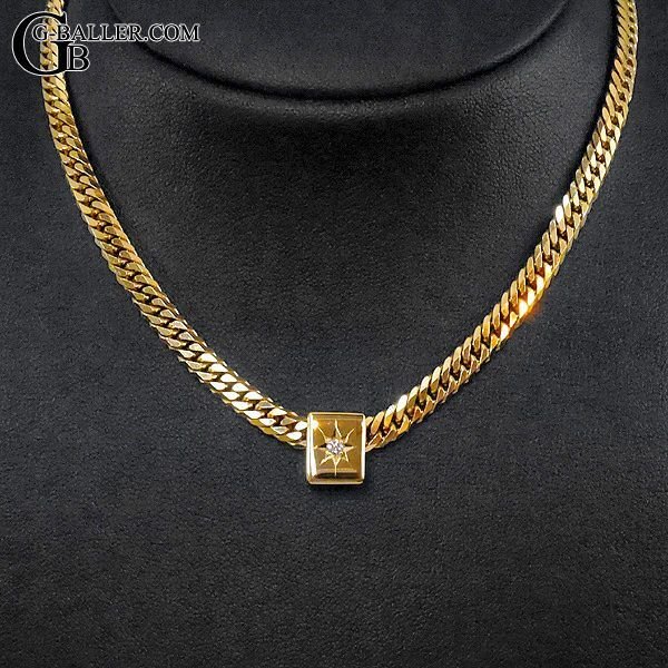 画像5: K18 喜平ビーズ ダイヤモンド 喜平 ダイヤ ネックレス 6面 30g-50g（50cm/60cm）用