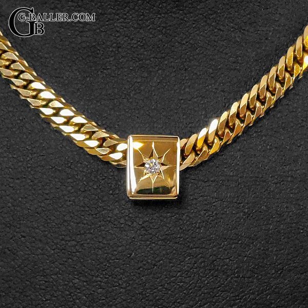 画像6: K18 喜平ビーズ ダイヤモンド 喜平 ダイヤ ネックレス 6面 30g-50g（50cm/60cm）用