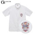 メキシカンスカル ボタンダウンシャツ(半袖)(Colorful)