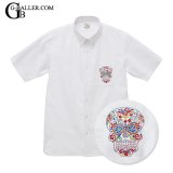 メキシカンスカル ボタンダウンシャツ(半袖)(Colorful)