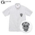 メキシカンスカル ボタンダウンシャツ(半袖)(monotone)