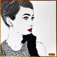 画像2: スワロフスキー アート "オードリーヘップバーン フルオーダー製作 Audrey Hepburn Swarovski Art Frame Order Made Custom  (2)