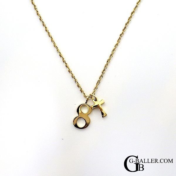 画像7: ナンバー K18 ネックレス 8 ペンダント トップ