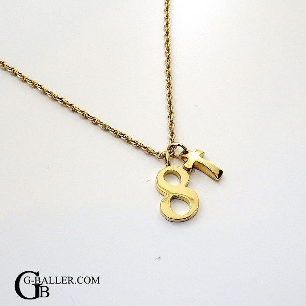 画像8: ナンバー K18 ネックレス 8 ペンダント トップ