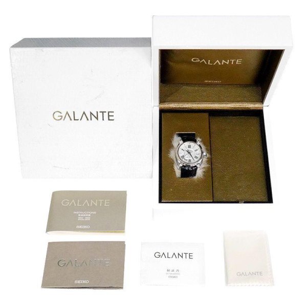 画像8: SEIKO Galante Spring Drive Gmt Entasis Diamond SBLA035 Date Leather Belt 43mm