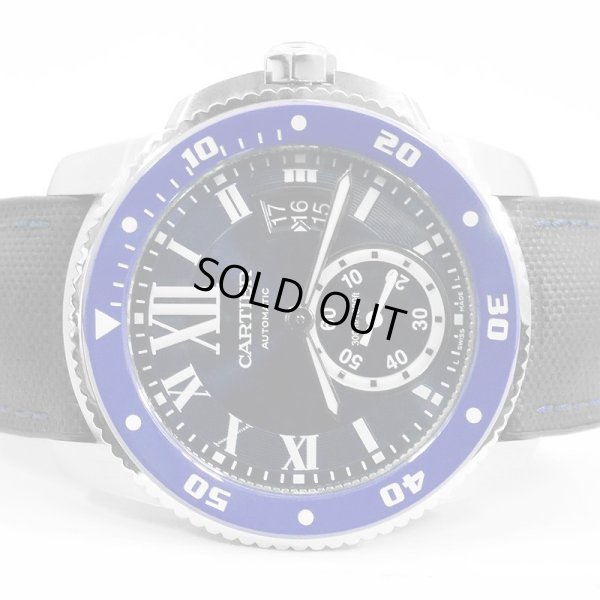 画像2: CARTIER Calibre De Cartier Diver Blue dial Rubber belt 42mm Complete with accessories WSCA0010