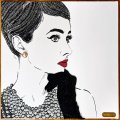 G-BALLER ART | Audrey Hepburn Rhinestone Art