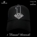 １　ダイヤ　数字　SWAROVSKI 　オリジナル　スワロキャップ