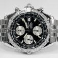 画像4: Breitling Crosswind Chronograph Bezel Diamond Stainless Pilotstrap Black Silver Dial