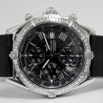 画像3: Breitling Crosswind Chronograph Bezel Diamond Rubber Strap Black Roman Dial Full Set