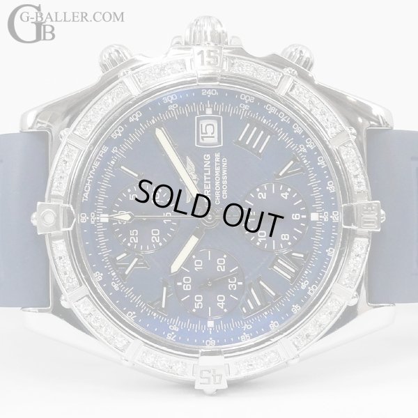 画像3: 【純正BOX / 取扱説明書付】BREITLING ブライトリング クロスウィンド ベゼルダイヤ ネイビー ローマンダイヤル ラバーストラップ A13355 / 23617