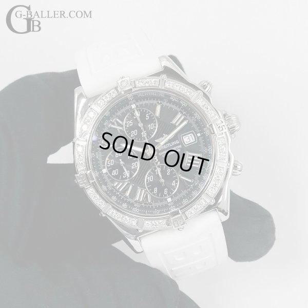 画像7: 【純正BOX / 純正ステンレス替ベルト付属】BREITLING ブライトリング クロスウィンド ベゼルダイヤ A13355 黒文字盤 ローマン / 23311