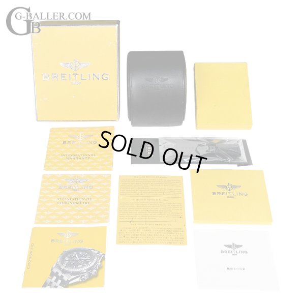 画像9: 【付属完備 / 純正ラバーベルト&バックル付】BREITLING ブライトリング クロスウィンド ダイヤモンド ステンレス ブレスレット 黒 ブラック ローマン インデックス | 241204