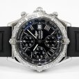 画像3: Breitling Crosswind Chronograph Bezel Diamond New Rubber Strap Black Roman Dial