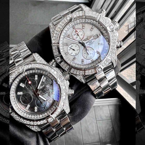 画像8: ブライトリング 限定モデル NHLPA スペシャルエディション スーパーアベンジャー A13370 ホワイトシェル フルダイヤ