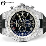 国内正規品 BREITLING ブライトリング ベントレーGMT ダイヤモンド 新品ラバーベルト 磨き済み 極美品