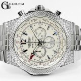 ブライトリング ベントレーGMT ダイヤモンド シルバーストーム A47362 新品ラバーベルト&新品バックル付属 現金特価
