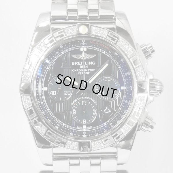 画像3: Breitling Chronomat 44 Roman Edition Japan Limited Bezel Diamond Stainless Bracelet
