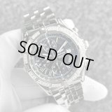 【純正BOX / 純正ラバーベルト付属】BREITLING ブライトリング クロスウィンド ベゼルダイヤ ステンレスストラップ A13355 黒文字盤 ローマン / 23311