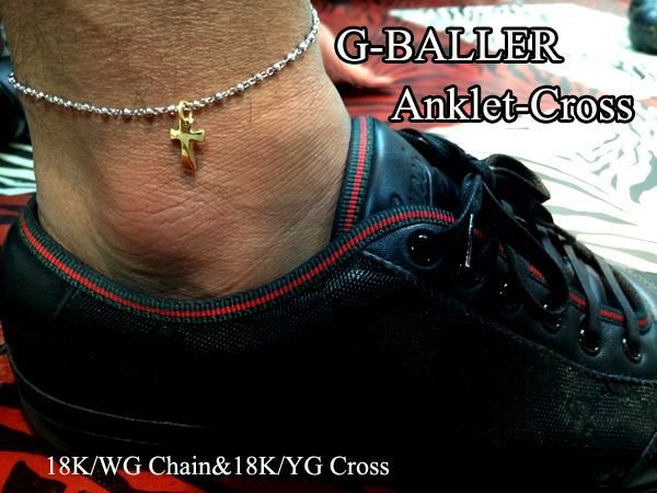 画像4: クロス 18K アンクレット トップ G-BALLER