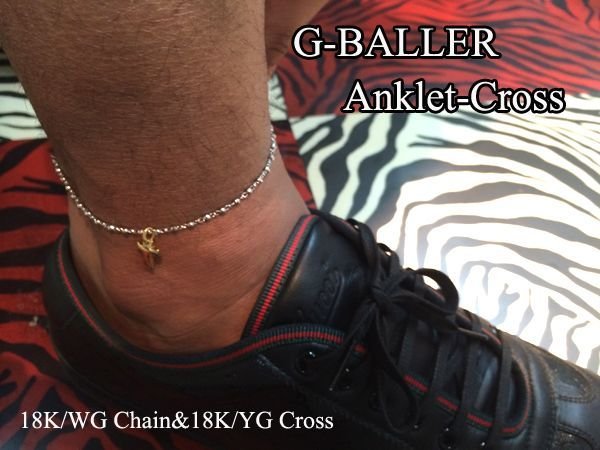 画像5: クロス 18K アンクレット トップ G-BALLER