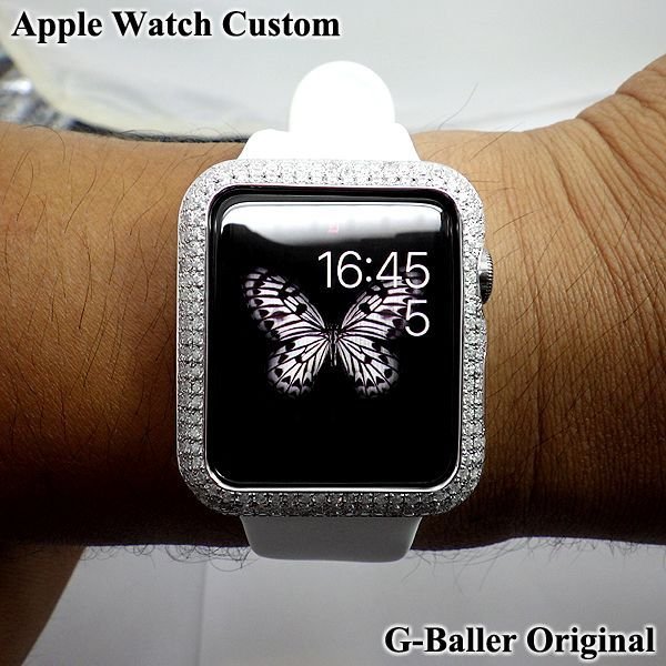 アップル ウォッチ ダイヤモンド カスタム