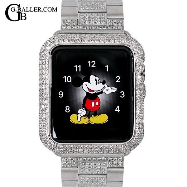 アップルウォッチカスタム ベルト ダイヤモンド