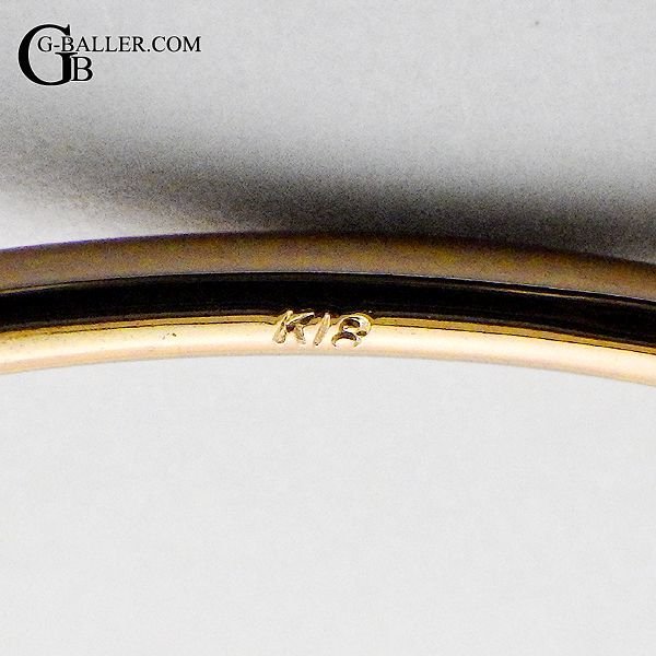 矢印バングル K18 イエローゴールド 刻印