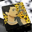 画像3: G-BALLER ART | Audrey Hepburn Leopard "美" Rhinestone Art with K18/DIA Earrings