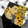 画像4: G-BALLER ART | Audrey Hepburn Leopard "美" Rhinestone Art with K18/DIA Earrings