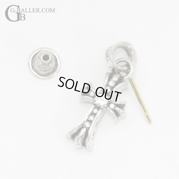 画像3: 【極美品 / レザーポーチ付】CHROME HEARTS クロムハーツ CHクロス ベビーファット ドロップイヤリング ピアス パヴェダイヤモンド | 241021