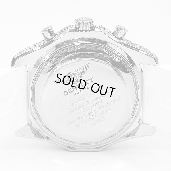 画像7: Breitling Bentley GT Chronograph Pave diamond new white rubber strap