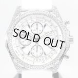 Breitling Bentley GT Chronograph Pave diamond new white rubber strap