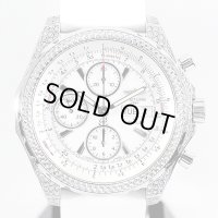 Breitling Bentley GT Chronograph Pave diamond new white rubber strap