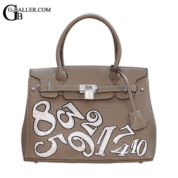 画像6: スワロフスキー ナンバー 本革レザーデコバッグ