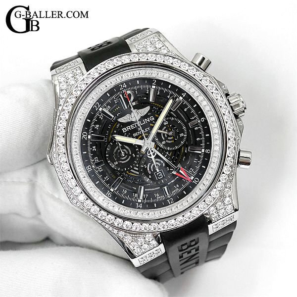 ブライトリングベントレーGMTのフルダイヤ加工