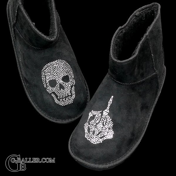 画像5: スワロブーツ ムートンブーツ スワロデコ スカル FUCK