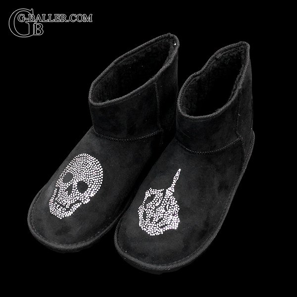 画像4: スワロブーツ ムートンブーツ スワロデコ スカル FUCK