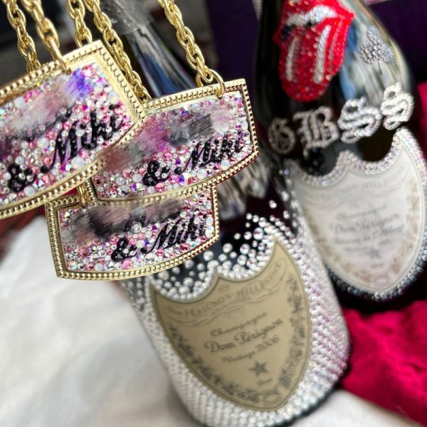 画像5: ボトルキープ札 デコオーダー スワロフスキー ネームタグデコ 名入れ