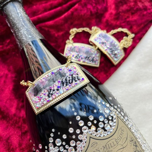 画像4: ボトルキープ札 デコオーダー スワロフスキー ネームタグデコ 名入れ