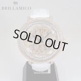 【即納】BRILLAMICO/ブリラミコ　スワロ時計　ゴールドxホワイト