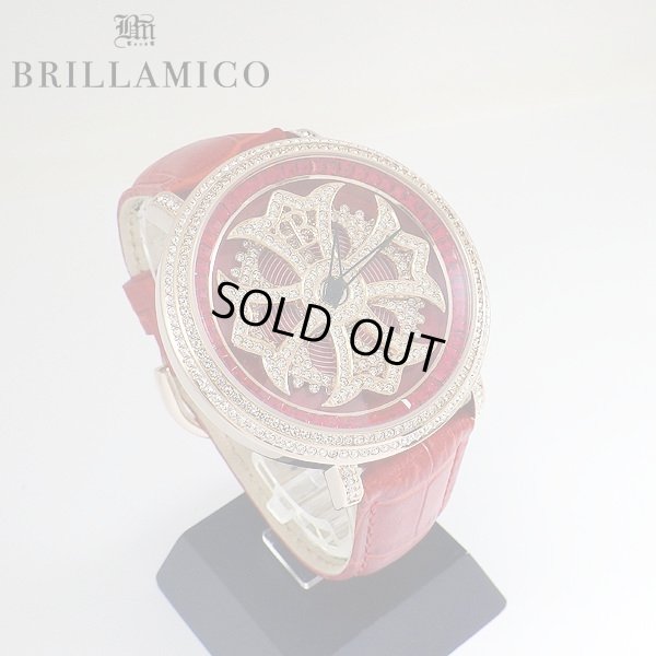 画像4: 【即納】BRILLAMICO/ブリラミコ　スワロ時計　ゴールド x レッド