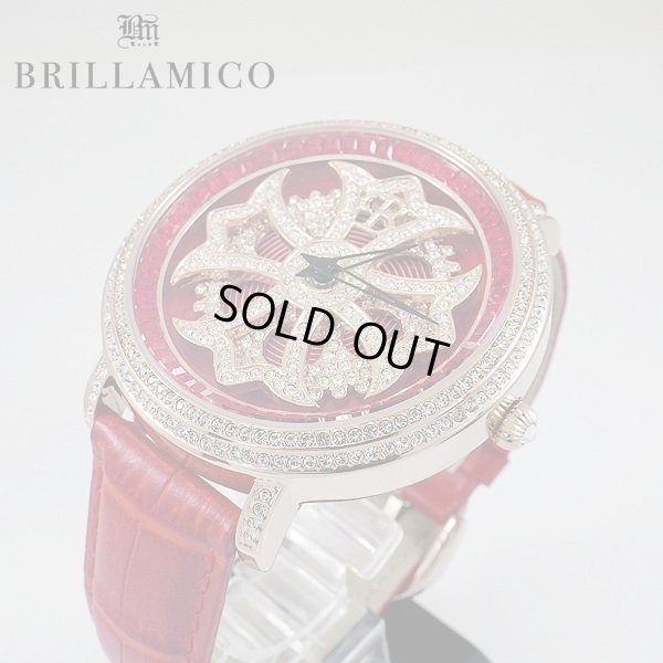 画像6: 【即納】BRILLAMICO/ブリラミコ　スワロ時計　ゴールド x レッド