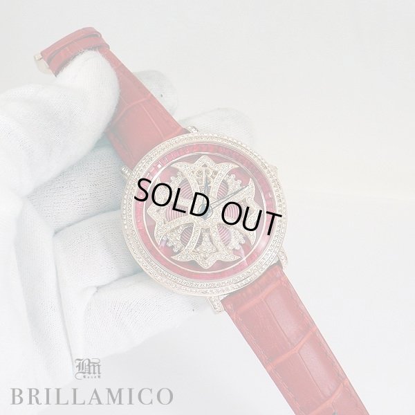 画像5: 【即納】BRILLAMICO/ブリラミコ　スワロ時計　ゴールド x レッド