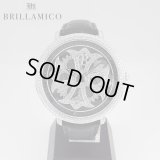 【即納】BRILLAMICO/ブリラミコ　スワロ時計　シルバーxブラック