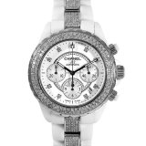 Chanel J12 Chronograph 41mm Diamond 9P/DIA Dial White Ceramic AT