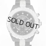 Chanel J12 Chronograph 41mm Diamond 9P/DIA Dial Black Ceramic AT